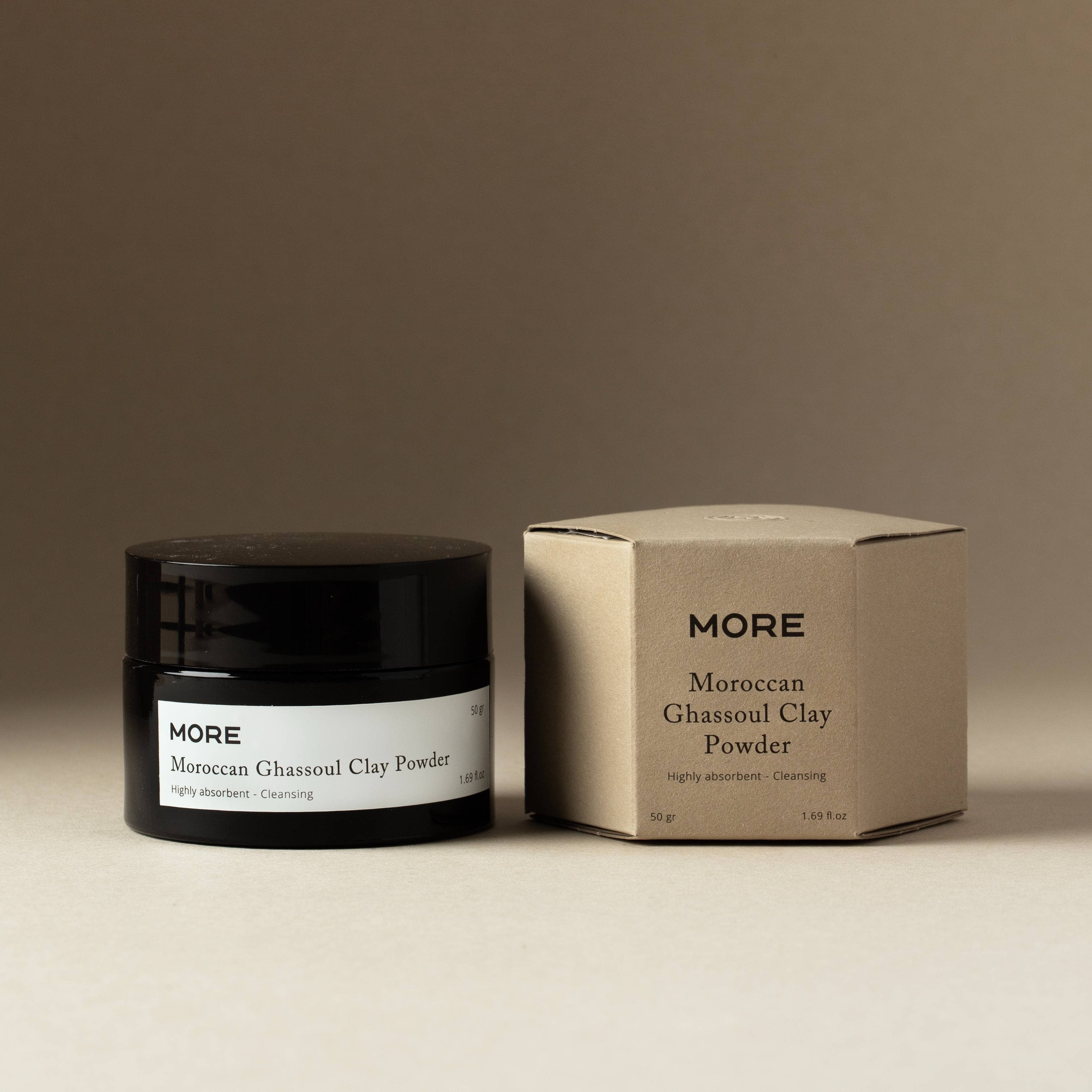 More - Moroccan Ghassoul Clay Powder | 100% Natural - 50 GR