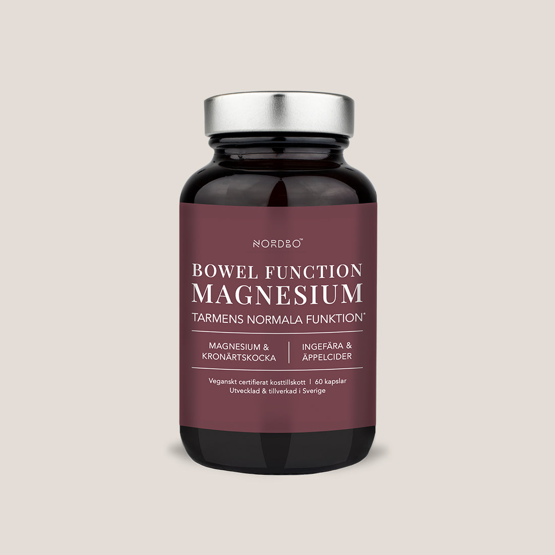 NORDBO Bowel Function Magnesium, 60 capsules