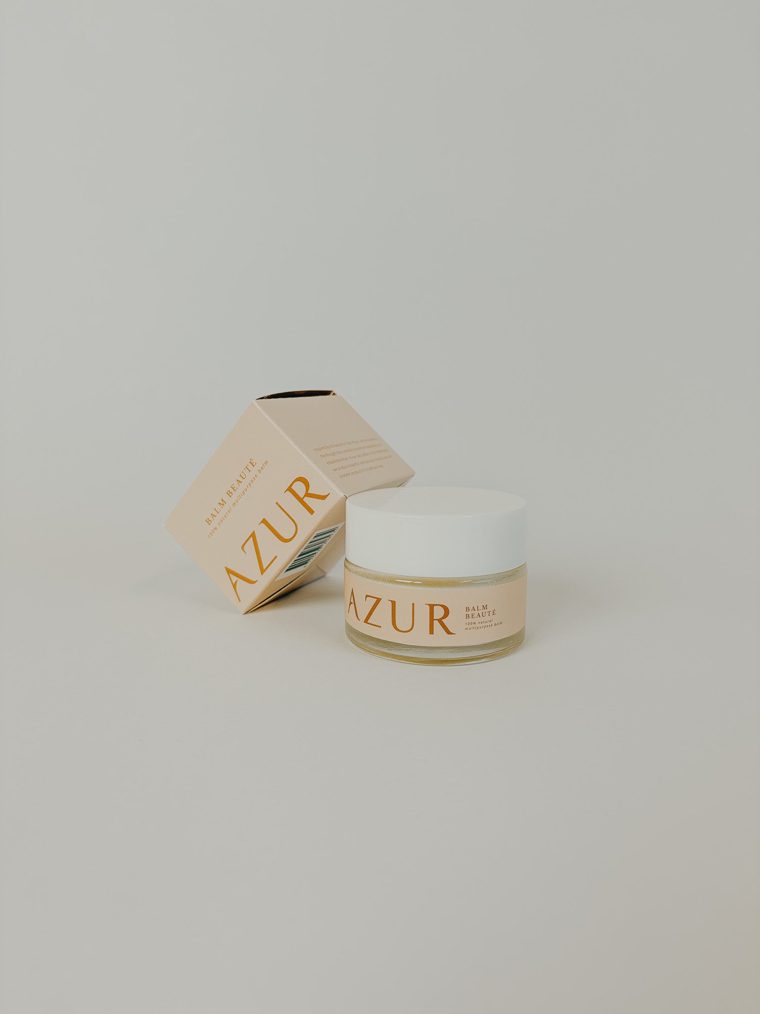 PURELA AZUR Balm Beauté 60g voide, luonnollinen huulivoide ja kasvojen kosteutin, näkyy purkki ja tuote kuvassa