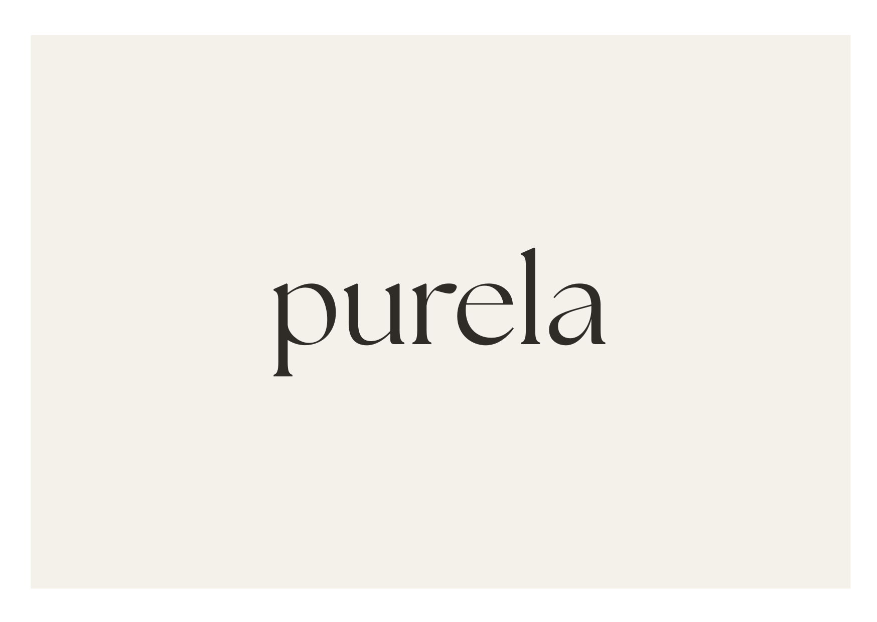 PURELA-lahjakortti, kaunis lahjakortti sisältäen PURELA-brändin nimi ja tyylikäs design, sopii lahjaksi.