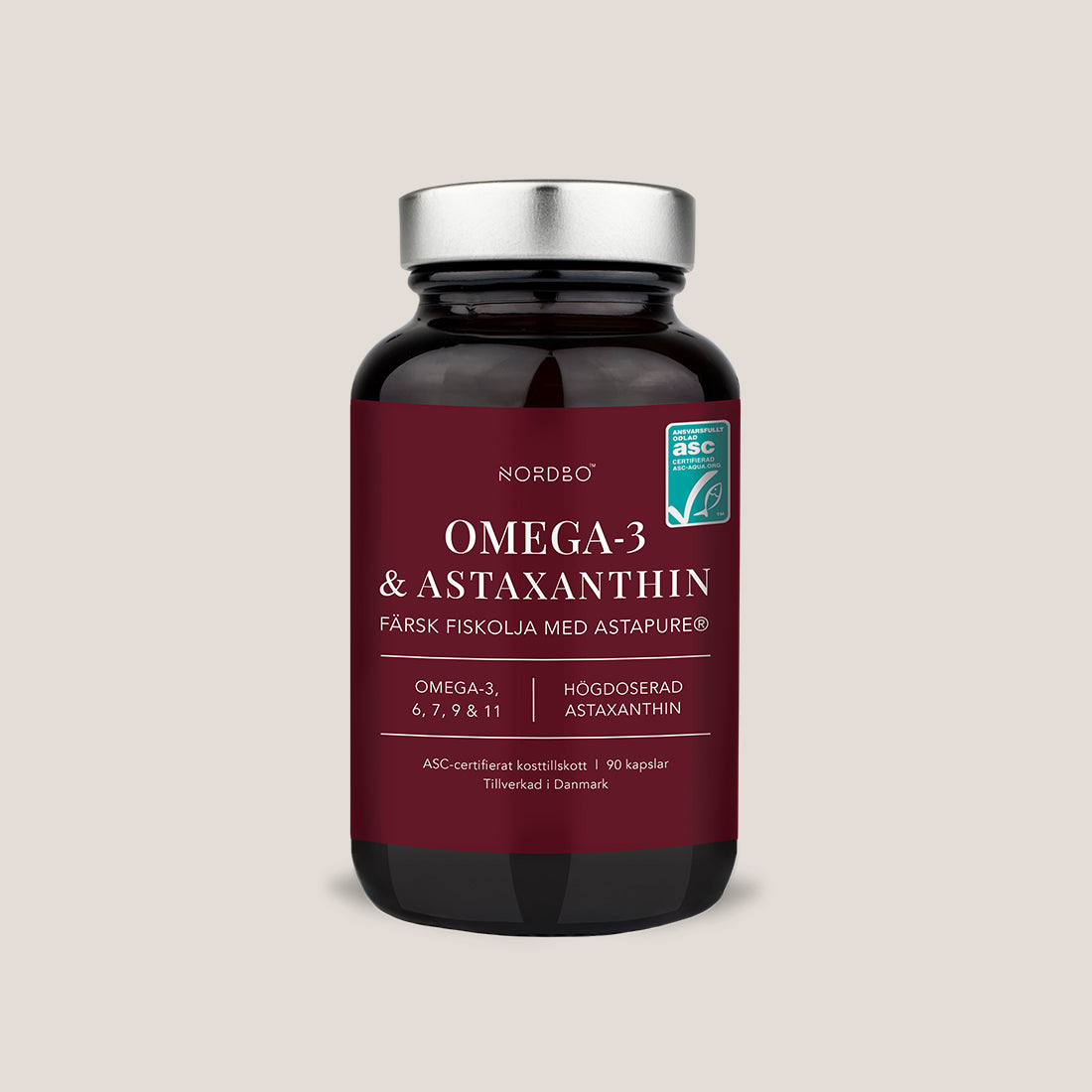 NORDBO Omega3 + Astaxanthin, 90 capsules